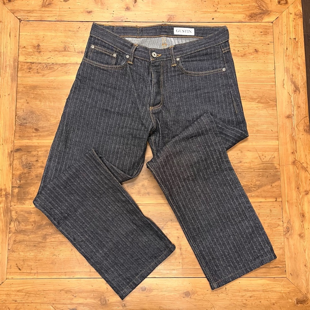 Gustin Men's Dark Indigo Straight Jeans